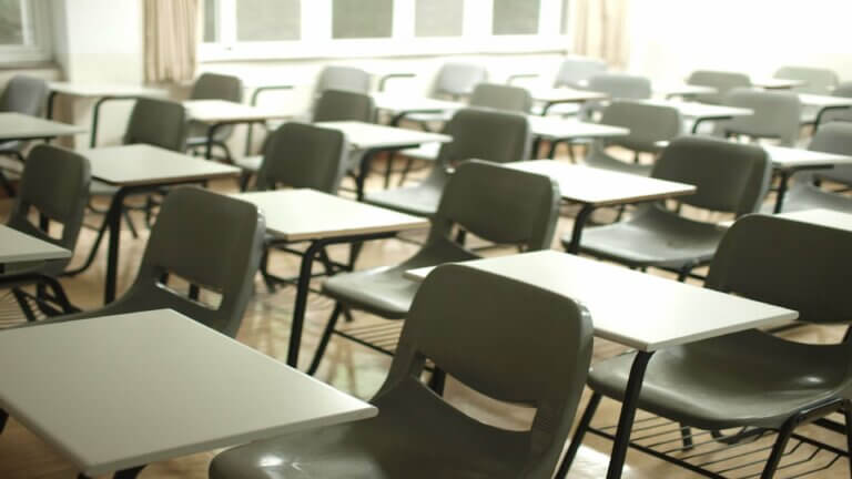 Empty classroom, school attendance crisis